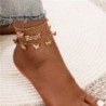 Fém szín: 50319 - Bohemian Pink Butterfly bokalánc szett nőknek Angyal betűs medál boka karkötő lánc lábon strandláb