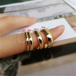 Gyűrűméret: - 2022 New Fashion 2mm 3mm 4mm 6mm arany színű 100%   volfrámkarbid jegygyűrűk férfiaknak, nőknek