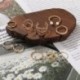 Fő kő színe: 16805 - Bohemia Retro kerek gyöngy gyűrű szett nőknek elegáns arany színű kereszthullám üreges gyöngy