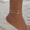 Fém szín: 50287 - Bohemia arany színű lánc bokaláncok női láb kiegészítők nyári gyöngyök strand mezítlábas