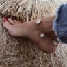 Fém szín: 50277 - Boho Shell kötél bokaláncok nőknek kristálygyöngyök bűbáj bokalánc strand mezítlábas karkötő