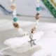 Fém szín: 50442 - Új kagylógyöngyök Starfish bokaláncok nőknek Strand bokalánc láb karkötő kézzel készített