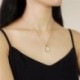 Fém színe: E - Divat Square Shell kezdeti nyaklánc arany ezüst színű betű név Choker nyaklánc női medál ékszer