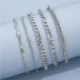 Fém szín: 50287 - 5 db/készlet Új Vintage Simple Gold Color Link Lánc Bokaláncok Női Lányok Bohém láb Bokalánc