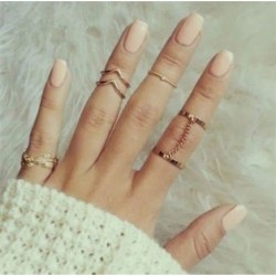 Fő kő színe: 15873 - 9db/szett Bohemian Vintage arany színű szívgyűrű szett nőknek Personality Design Ring Party