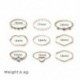 Fő kő színe: 15880 - 9db/szett Bohemian Vintage arany színű szívgyűrű szett nőknek Personality Design Ring Party