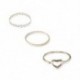 Fő kő színe: 15890 - 9db/szett Bohemian Vintage arany színű szívgyűrű szett nőknek Personality Design Ring Party
