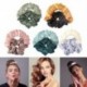 Szín: zöld - Női Silk Scrunchy elasztikus, kézzel készített többszínű hajpánt lófarok tartó fejpánt