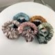 Szín: rózsaszín - Női Silk Scrunchy elasztikus, kézzel készített többszínű hajpánt lófarok tartó fejpánt