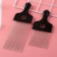 Szín: lila - Szalon használata Black Metal Afro-amerikai Pick Hair széles fogfésűk Afro hajfésűk fodrászat formázó