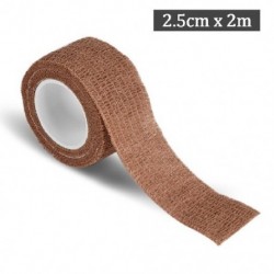 Szín: Barna - 5db Bandage Tattoo Sport Wrap Tape Öntapadó Elasztikus Bandage Tartós Tattoo Grip Elasztikus Band Smink
