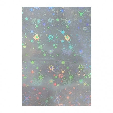 Szín: csillag - 70x110 mm-es holografikus szerelem szív csillag fólia ragasztószalag hátoldal forró bélyegzés papírra