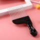 Szín: 22,5 cm - Szalon használata Black Metal Afro-amerikai Pick Hair széles fogfésűk Afro hajfésűk fodrászat formázó