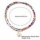 Fém szín: 44368 - Bohém színes maggyöngy Shell Choker nyaklánc Statement rövid gallérú kulcscsont lánc nyaklánc