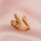 Fém szín: 50426 - 1db cirkon hamis septum piercing pillangó orrgyűrű karika orr lányoknak férfi műcsipesz gyűrűk