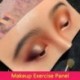 Szín: 1 db - Smink gyakorló tábla Face Eye Practice Pad szilikon bionikus bőr sminkszempillához szemhéjfesték edzési