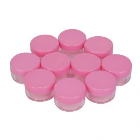 Szín: 03 - 10 DB Cosmetics Jar Box sminkkrém Nail Art kozmetikai gyöngy tárolóedény konténer kerek palack hordozható
