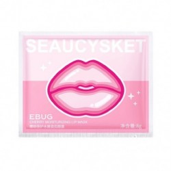 Szín: cseresznye - Beauty Super Lip Plumper Pink Crystal Collagen Lip Mask Patches Moisture Essence Wrinkle Ance Cosmetics