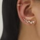 Fém színe: E02670 - Bohemian NO Piercing kristály strasszos fülmandzsetta zárócsavar fülbevaló női lánynak divatos