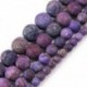 Cikk átmérője: 4mm 91db gyöngy - Természetes gyöngyök matt amerikai türkizek lila howlit kerek kőgyöngy