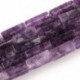 Szín: ametiszt - 13x4mm négyzet alakú cső gyöngy természetes kő zöld achátok malachit lapis lazuli gyöngyök