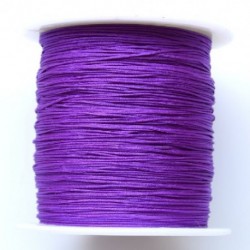 Szín: lila - (Válasszon színt) AA   minőség, 24 SZÍN 135 yard x 0,8 mm nylon kínai csomózsinór Rattail szatén ékszer