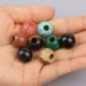 Szín: sárga tigrisszem - 2db 15x14mm nagy lyukú kerek gyöngyök természetes kő türkizek jáspis achátok kvarc laza