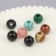 Szín: görögdinnye kvarc - 2db 15x14mm nagy lyukú kerek gyöngyök természetes kő türkizek jáspis achátok kvarc laza