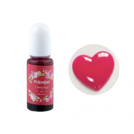 Szín: Cseresznye vörös - 26 szín 10 ml epoxi UV gyanta keverék színes festék színező gyanta pigment gyorsan száradó
