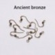 Szín: ezüst - 100 db 19*18 mm-es arany bronz fülbevaló horgok kapcsos drót alkatrészek barkács ékszerkészítéshez,