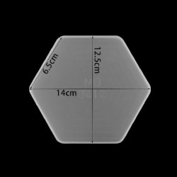 Szín: Hatszög - Geometrikus szívfelhő kerek alakú alátét gyanta szilikon öntőformák barkácsoláshoz, epoxigyanta