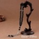 Fém színe: Pitting Blue - Iszlám Tasbih muszlim rózsafüzér gyöngyök 33 ima rózsafüzér férfiaknak karkötő