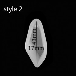 Szín: 1,5x5 mm - 1-5db folyékony szilikon forma nyaklánc medál Lanugo epoxigyanta forma szilikon forma barkács