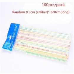 Szín: 100db - Szórakoztató, puha műanyag szívószálas poharak Rugalmas szívószálak tubusok Eszközök gyerekeknek