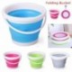 Szín: kék-22-17cm-3L - Összecsukható vödör, hordozható, összecsukható vödör víztartály Wash Picni Travel robusztus