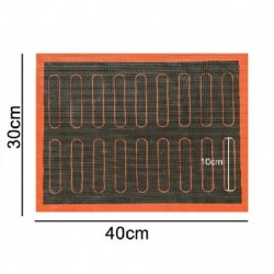 Szín: frissített 40x30cm - Perforált szilikon sütőszőnyeg Tapadásmentes sütőlap bélés Pékség Konyha Sütőedények