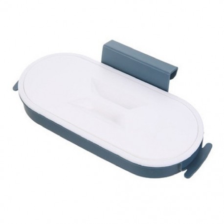 Szín: Sötétkék - Hordozható műanyag szemetes akasztós táska konyhai szemetes tároló állvány tartó konyhai organzier