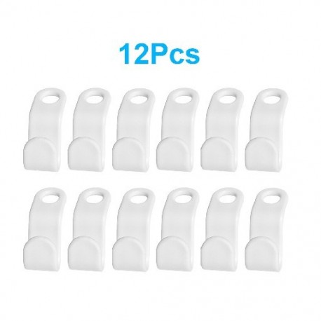 Szín: fehér (12 db) - Mini ruházati kabát rendszerező állványtartó Helytakarékos szekrények Akasztó Csatlakozó