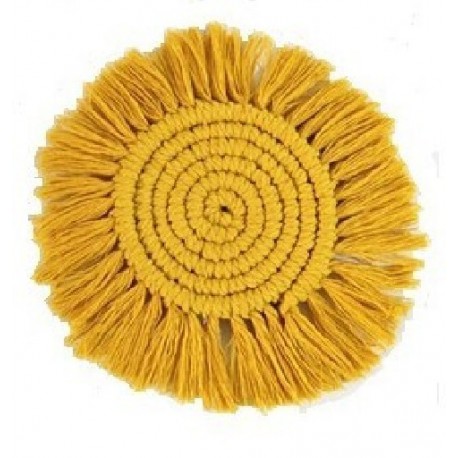 Szín: 1db - Cotton Braid Coaster Bohemia stílusú, kézzel készített makramé csésze párna csúszásmentes csésze