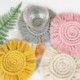 Szín: 1db - Cotton Braid Coaster Bohemia stílusú, kézzel készített makramé csésze párna csúszásmentes csésze
