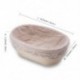 Szín: 21x15x8 cm - Sütőeszköz készlet Kézzel készített ovális rattan kosár kenyér ív ívelt kés kelesztő kelesztő