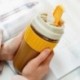 Szín: sárga - 400Ml/550Ml Cangkir Kopi Kaca Portabel Sedotan Anti Bocor Teh Gratis Hadiah Bagus Cangkir Susu dengan burkolat