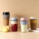 Szín: sárga - 400Ml/550Ml Cangkir Kopi Kaca Portabel Sedotan Anti Bocor Teh Gratis Hadiah Bagus Cangkir Susu dengan burkolat