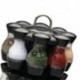 16 Buah Set Bumbu 360 Rak Toples Bumbu Putar Botol Konténer Gula Dapur Rak Szervező Dapur Kopi