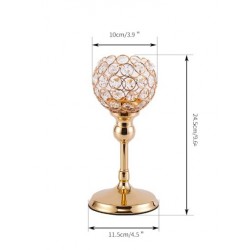 Szín: 24,5 cm - 3 Lengan Candelabra Kristal Lengkungan Bridget Lilin Ornamen Romantis Rumah Dekorasi Pernikahan Piala Pemegang