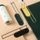 Fekete szín - Nordic Emas Besi Kertas Handuk Pemegang Dinding Dipasang Rak Penyimpanan Rumah Plastik Wrap Organizer Rak Alat