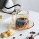 Szín: C - RHE Set Cangkir Kopi Kaca 260Ml dan Cangkir Kopi Set Cangkir Teh Bögre Bir Susu Sarapan Toko Kopi Set Gelas Minum