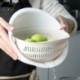 Fehér szín - Dapur Silikon Ganda Tiriskan Keranjang Mangkuk Cuci Penyimpanan Alat Pembersih Saringan Keranjang Saringan