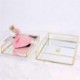 Szín: 20X14X3,5cm - Nampan Penyimpanan Retro Nordic Emas Persegi Panjang Kaca Rias Rumah Dapur Dekorasi Szervező Hidangan