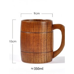 Szín: 350 ml - RHE 1-2Ps Klasik Kayu Bir Teh Cangkir Kopi Cangkir Air 350Ml Cangkir Tahan Panas Rumah Kantor Pesta Perlengkapan